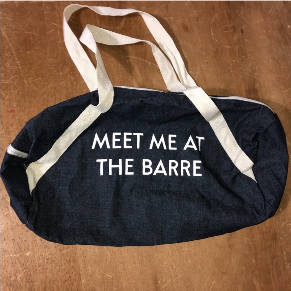 MEET ME AT THE BARRE dance duffel bag